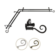 Load image into Gallery viewer, Curl Double Corner Curtain Rod