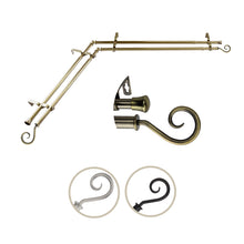 Load image into Gallery viewer, Curl Double Corner Curtain Rod