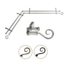 Load image into Gallery viewer, Curl Double Corner Curtain Rod