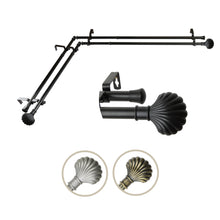 Load image into Gallery viewer, Scallop Double Corner Curtain Rod