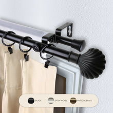 Load image into Gallery viewer, Scallop 13/16" Double Curtain Rod