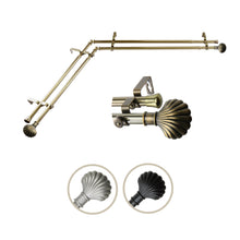Load image into Gallery viewer, Scallop Double Corner Curtain Rod