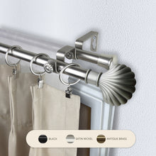 Load image into Gallery viewer, Scallop 13/16" Double Curtain Rod