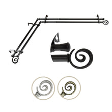 Load image into Gallery viewer, Spiral Double Corner Curtain Rod