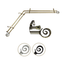 Load image into Gallery viewer, Spiral Double Corner Curtain Rod