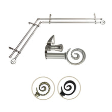 Load image into Gallery viewer, Spiral Double Corner Curtain Rod