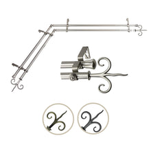 Load image into Gallery viewer, Fleur Double Corner Curtain Rod