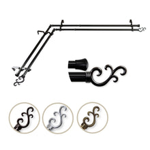 Load image into Gallery viewer, Swan Double Corner Curtain Rod