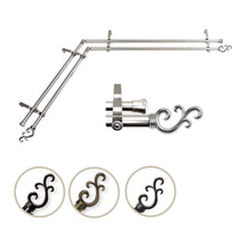 Load image into Gallery viewer, Swan Double Corner Curtain Rod