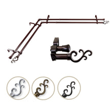 Load image into Gallery viewer, Swan Double Corner Curtain Rod