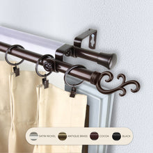 Load image into Gallery viewer, Swan 13/16" Double Curtain Rod