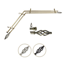 Load image into Gallery viewer, Marquise Double Corner Curtain Rod