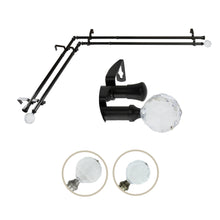 Load image into Gallery viewer, Faceted Double Corner Curtain Rod