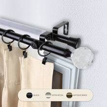 Load image into Gallery viewer, Faceted 13/16" Double Curtain Rod