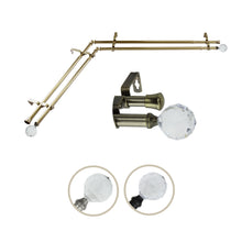 Load image into Gallery viewer, Faceted Double Corner Curtain Rod
