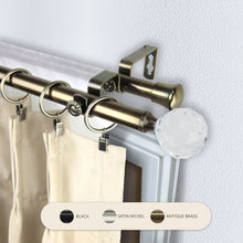 Load image into Gallery viewer, Faceted 13/16" Double Curtain Rod