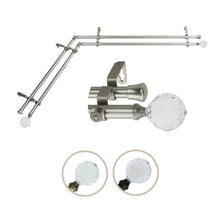 Load image into Gallery viewer, Faceted Double Corner Curtain Rod