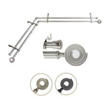 Load image into Gallery viewer, Coil Double Corner Curtain Rod