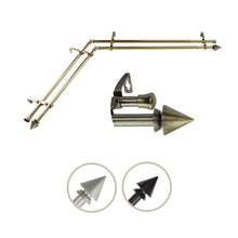Load image into Gallery viewer, Cone Double Corner Curtain Rod
