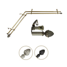 Load image into Gallery viewer, Acorn Double Corner Curtain Rod