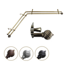 Load image into Gallery viewer, Bisque Double Corner Curtain Rod
