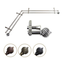 Load image into Gallery viewer, Bisque Double Corner Curtain Rod