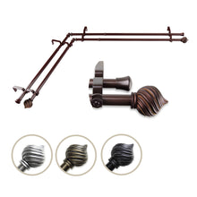 Load image into Gallery viewer, Bisque Double Corner Curtain Rod