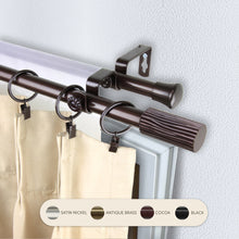 Load image into Gallery viewer, Cedar 13/16" Double Curtain Rod