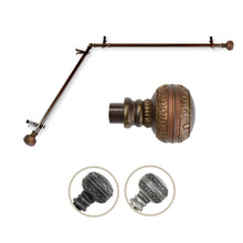 Load image into Gallery viewer, Ornament Single Corner Curtain Rod