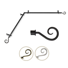 Load image into Gallery viewer, Curl Single Corner Curtain Rod