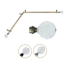 Load image into Gallery viewer, Faceted Single Corner Curtain Rod