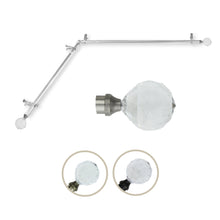 Load image into Gallery viewer, Faceted Single Corner Curtain Rod