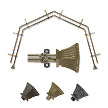 Load image into Gallery viewer, Trumpet 13/16" 4-Sided Double Bay Curtain Rod