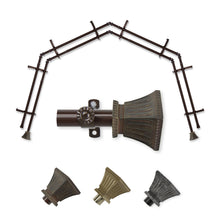 Load image into Gallery viewer, Trumpet 13/16" 4-Sided Double Bay Curtain Rod
