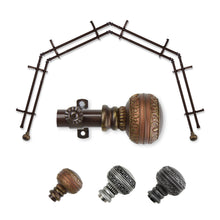 Load image into Gallery viewer, Ornament 13/16" 4-Sided Double Bay Curtain Rod