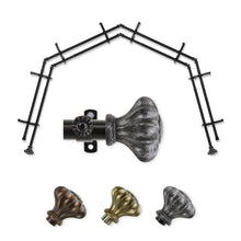 Load image into Gallery viewer, Flair 13/16" 4-Sided Double Bay Curtain Rod