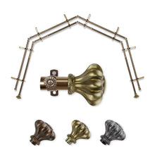 Load image into Gallery viewer, Flair 13/16" 4-Sided Double Bay Curtain Rod
