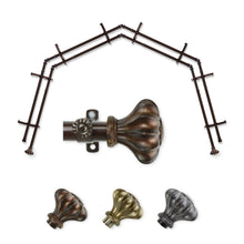 Load image into Gallery viewer, Flair 13/16" 4-Sided Double Bay Curtain Rod