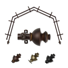 Load image into Gallery viewer, Dynasty 13/16" 4-Sided Double Bay Curtain Rod