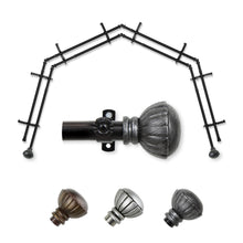 Load image into Gallery viewer, Magnolia 13/16" 4-Sided Double Bay Curtain Rod
