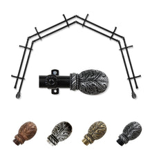Load image into Gallery viewer, Forest 13/16" 4-Sided Double Bay Curtain Rod
