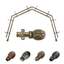 Load image into Gallery viewer, Forest 13/16" 4-Sided Double Bay Curtain Rod