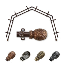 Load image into Gallery viewer, Forest 13/16" 4-Sided Double Bay Curtain Rod