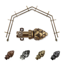 Load image into Gallery viewer, Bud 13/16" 4-Sided Double Bay Curtain Rod