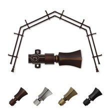 Load image into Gallery viewer, Fort 13/16" 4-Sided Double Bay Curtain Rod