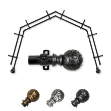 Load image into Gallery viewer, Bonbon 13/16" 4-Sided Double Bay Curtain Rod