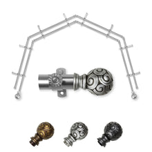 Load image into Gallery viewer, Bonbon 13/16" 4-Sided Double Bay Curtain Rod