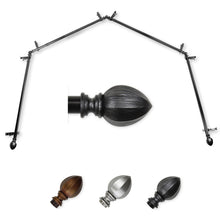 Load image into Gallery viewer, Garnet 13/16" 4-Sided Bay Curtain Rod