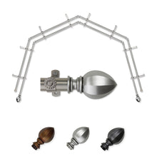 Load image into Gallery viewer, Garnet 13/16" 4-Sided Double Bay Curtain Rod