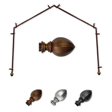 Load image into Gallery viewer, Garnet 13/16" 4-Sided Bay Curtain Rod